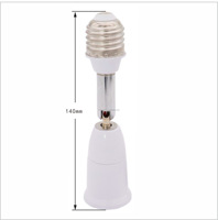 Adaptateur de tuyau en fer rotatif à rallonge universelle E27 Tube flexible à 180 degrés Douille à tête de lampe à 180 degrés en plastique compatible