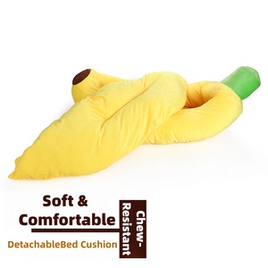 Bananenförmiges Hundebett aus Umweltfreundlichem Kunststoff, Abnehmbar und Waschbar, mit Cartoon-Muster für Alle Jahreszeiten und Innenbereich - Product Image 3