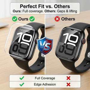 ฟิล์มกันรอยนาฬิกาอัจฉริยะแบบ TPU HD สีขาว สำหรับ IWatch S12 ป้องกันเต็มจอ ฟิล์มไฮโดรเจล ซ่อมแซมตัวเองได้ ป้องกันรอยขีดข่วน - Product Image 3