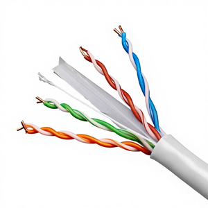 สายเคเบิลอีเธอร์เน็ตสำหรับงานภายนอกอาคาร Cat6 305 เมตร 23Awg 0.56 มม. UTP Shield ทองแดงแท้ หุ้ม PVC RJ45 คุณภาพดีที่สุด ราคาโรงงาน บรรจุกล่อง - Product Image 1