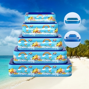 Grande <span class=keywords><strong>piscine</strong></span> gonflable rectangulaire d'extérieur pour enfants, <span class=keywords><strong>piscine</strong></span> gonflable en PVC pleine grandeur pour la plage et le jardin - Product Image 1