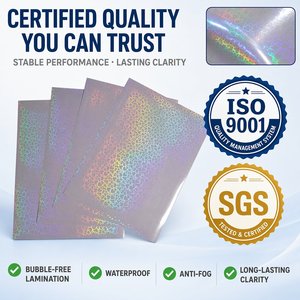 Pellicola per Laminazione a Freddo PET 25mic Olografica 3D Effetto Arcobaleno per Stampanti e Adesivi Fai-da-Te - Product Image 4