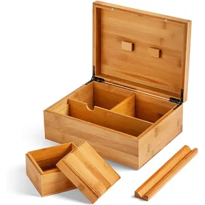 사용자 정의 롤링 트레이 및 내부 저장 상자 뚜껑 기념품 상자 공예, 액세서리 및 도구 나무 Stash 상자