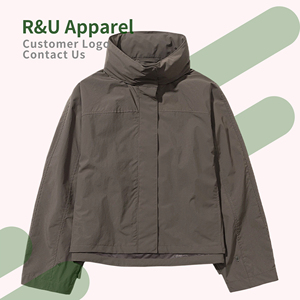 Vestes R&U pour femmes, <span class=keywords><strong>veste</strong></span> coupe-vent tendance personnalisée, vestes imperméables, coupe-vent, séchage rapide - Product Image 1
