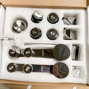 Diseño moderno Egoee Factory Kit de hardware de cuarto de ducha de acero inoxidable Puerta de granero de vidrio Accesorios de rueda deslizante Baño - Product Image 6
