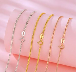 Trendy Custom Size AU750 Yellow Rose Gold Chopin Link <b>Necklace</b> 18K <b>Solid</b> Gold Jewelry Chain for Weddings Engagements Gifts - Product Image 5