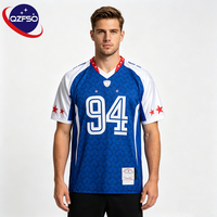 Maillot de football personnalisé QZFSO World Tour respirant, uniforme américain, impression par sublimation, pour hommes