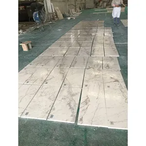 Floor Custom Size Ultra White Natural Marble Slab Tile Stone Veneer For Wall Cladding Panel