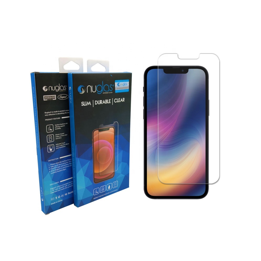 Nuglas оптовая цена 9H защитное стекло 2.5D Защита экрана для iPhone 13 закаленное стекло
