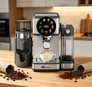 <span class=keywords><strong>Machine</strong></span> à café expresso tout-en-un Anbolife 20 bars avec moulin intégré, réservoir à lait, compatible dosettes et café moulu OEM ODM - Product Image 6