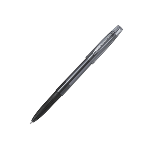 Stylo bille à capuchon, corps en résine recyclée transparente, grille antidérapante en caoutchouc, écologique, avec capuchon à clip, pour le bureau - Product Image 2
