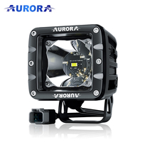 Projecteur LED bicolore Aurora, lampe de travail 2 pouces 30W, mini phare tout-terrain 4x4, phare de conduite LED pour moto