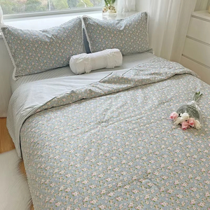 Reine Baumwolle Sommer-Kühlbettdecke Vierteiliges Set Atmungsaktiver Bezug - Product Image 4