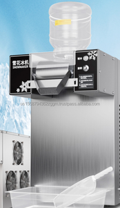 Mini machine à crème glacée refroidissement par eau machine à glace en acier inoxydable machine à crème glacée neige fabricant à usage commercial - Product Image 4