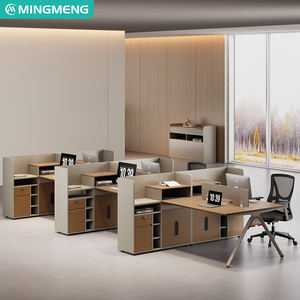 Bureau d'employé de luxe avec cloisons et armoires, mobilier de bureau élégant, bureau informatique pour employé - Product Image 5