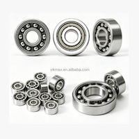 Rodamientos de Nylon para Fingerboard 1.5x4x2mm ABEC-3/5 de Alta Velocidad, Mini Rodamientos de Bolas de Ranura Profunda de Acero Cromado para Skateboard Portátil