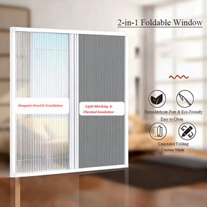 Persianas de Panal 2 en 1 DIY para Ventanas, Bloqueo de Luz y Anti-insectos, Mampara Plegable Retráctil para Puertas, para Distribuidores Asiáticos - Product Image 4