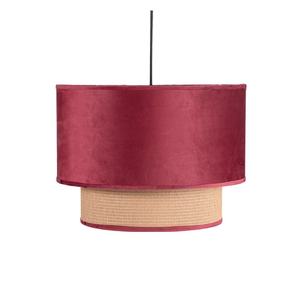 Luminaire suspendu à 2 écrans 1xE27 vin rouge, dimensions 40x40 cm, idéal pour éclairer les espaces et la décoration intérieure. - Product Image 1