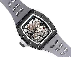 Reloj de Moda, Nuevo y en Oferta, con Caja de Fibra de Carbono Negra y Correa de Goma, Reloj de Negocios para Hombre - Product Image 4