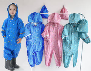 <span class=keywords><strong>Set</strong></span> di cappotti antipioggia stampati floreali in poliestere all'ingrosso per neonate ragazzi bambini che giocano all'aperto tuta antipioggia per bambini - Product Image 6