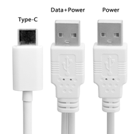 Cable USB 3.1 Tipo C USB-C a Doble A Macho, Cable Y de Datos y Alimentación Adicional, Velocidad de 480 Mbps, Compatible con Teléfonos Celulares y Discos Duros