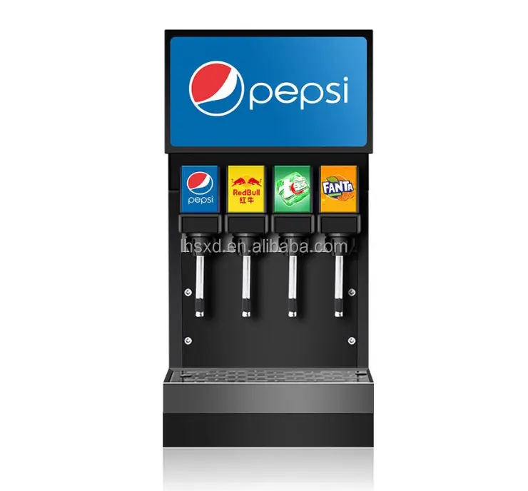 4 cửa hàng đồ uống Dispenser đồ uống có ga tự phục vụ Cola Máy làm nóng Bán máy nước giải khát