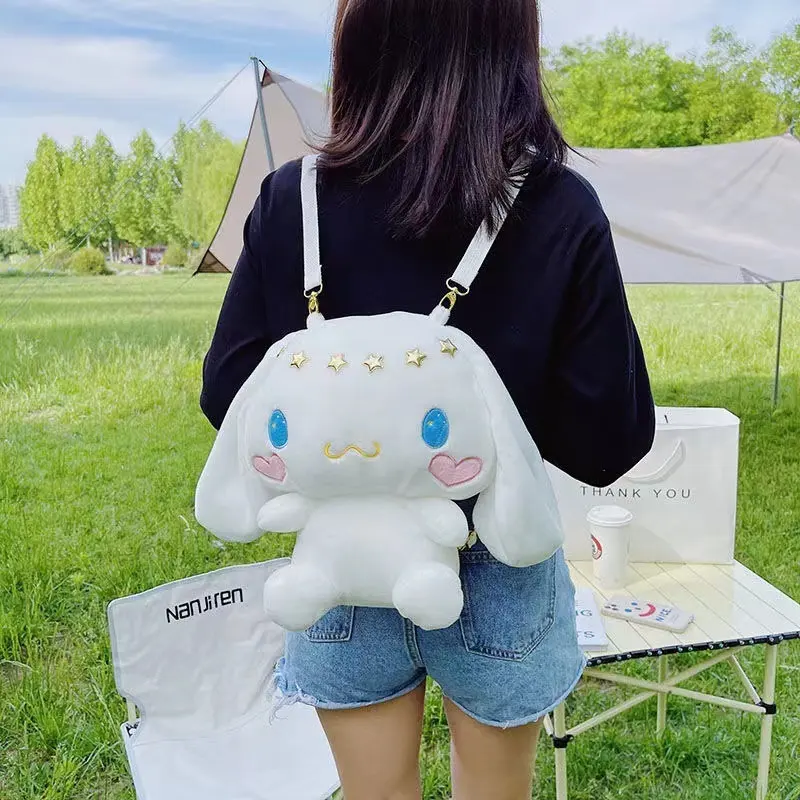 Kuromi Cinnamoroll Pink Lembut Imut Imut Dekoratif Ransel Mainan Boneka Mewah Hadiah Ulang Tahun untuk Anak Perempuan