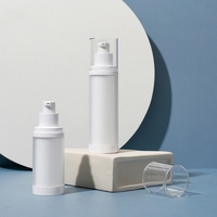 Botol pompa Losion tanpa udara, kelas atas kosong 50ml dinding ganda bening buram akrilik kosmetik 30ml dengan penutup