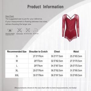 Robe-jupe de danse lyrique contemporaine pour femmes, costumes de danse latine, justaucorps, combinaison pour patinage artistique, tango, rumba - Product Image 6
