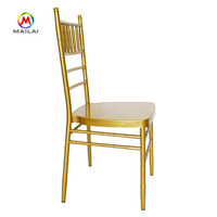 Chaises de Mariage Chiavari en Métal Doré pour Événements et Fournitures de Mariage