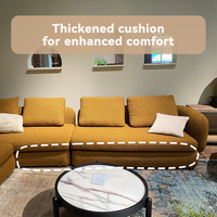 Nouveau design nordique ensemble de salon en cuir marron canapé nuage sectionnel modulaire confortable en forme de l style traditionnel pour les hôtels