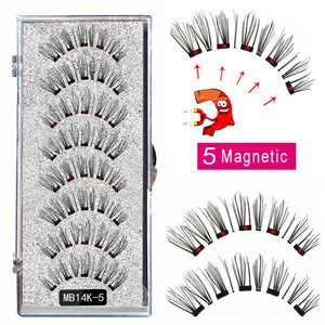 Kit de Pestañas Magnéticas Reutilizables de Pelo Sintético, 2 Pares por Caja, 5 Imanes, Sin Necesidad de Pegamento, Pestañas Magnéticas Naturales, <span class=keywords><strong>Maquillaje</strong></span>, Pestañas Postizas - Product Image 3