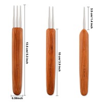 Ensemble d'Aiguilles à Tricoter et Crochet pour Dreadlocks 0.5mm 0.75mm, Outil de Tressage