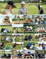 Casquette de baseball personnalisée à 5 panneaux avec découpe laser, logo brodé, en polyester, pour le sport et le golf, avec trous