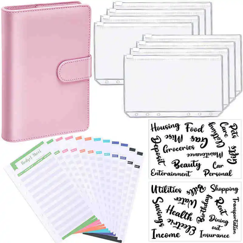 A6 Binder Wholesale A6 Budget Binder Set Cash Envelope Budget System Binder Planners With Zipper Expense Budget Sheets And Label Sticker