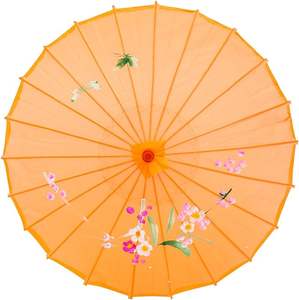 LS new Wedding Parasol en bambou Parapluie japonais Papier huilé Blanc Voyage Extérieur Super Marchés Toutes saisons Artisanat Chinois fait main - Product Image 4