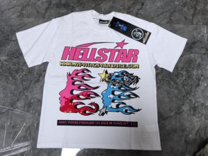 Camiseta de Hombre de Moda, Holgada, de Manga Corta, 100% Algodón, con Estampado Digital Vintage de Estrella Infernal - Product Image 4