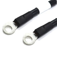 Cable de Batería de 8 AWG con Terminal de Anillo, Cable de Conexión Negro para Auto, Camión, Inversor, OEM, ODM, Venta al Por Mayor