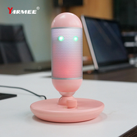 Microfono a Condensatore USB RGB da Scrivania per Gaming, Streaming, Podcast, Twitch, YouTube, Discord