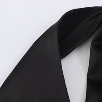 Robe Midi Chic et Tendance en Soie Satinée Texturée Noire pour Femme PB&ZA, Nouvelle Collection Été 2026, Col Halter, Dos Nu, Décontractée, Idéale pour l'Extérieur et le Quotidien