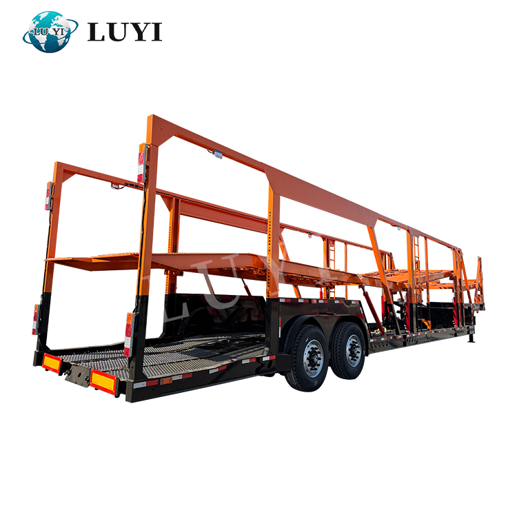 Hot Selling Chinese 2 Axle 8 6 Car Capacity Auto Hauler Semi Trailer LUYI Transport Trailers