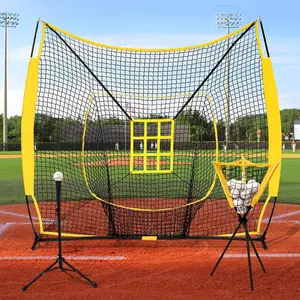 Tragbares hochwertiges 7ft Baseball-Übungs training Pitching Batting Cage Baseball-Netz für Krug