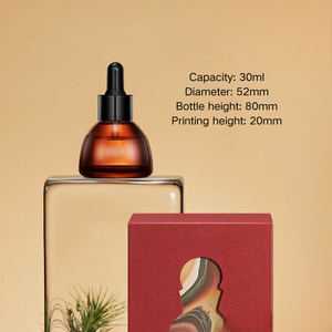 Creative 30ml Flat Water Drop Cone <strong>Essential</strong> <strong>Oil</strong> Dropper Bottle <strong>Walnut</strong>/Olive <strong>Oil</strong> Perfumed Serum Packaging Free Sample - Product Image 3
