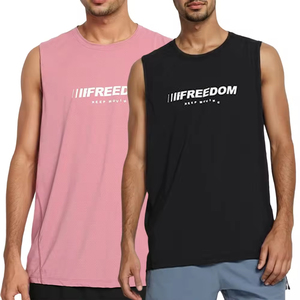 Wholesale <b>Ribbed</b> <b>Men</b> High Quality Sleeveless for <b>Men</b> Custom Logo <b>White</b> <b>Men</b> - Product Image 3