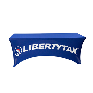 Wholesale Custom Logo Spandex Table Cover Durable Cocktail Cloth Tablecloth <b>Roll</b> Restaurant Dining Event Wedding Parties - Product Image 6