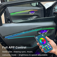 Kit d'éclairage d'ambiance LED universel pour voiture, ciel étoilé RGB, cascade, symphonie dynamique, 18 en 1