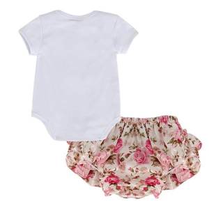 Conjunto de Ropa para Bebé Niña Recién Nacida, 2 Piezas, Algodón con Estampado Floral, Verano, Romper + Pantalones Cortos, Ropa Nueva para Niña - Product Image 2