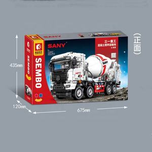 Sembo 712037 Sany Heavy Industry Camion malaxeur à béton Jouet de construction Blocs de construction en plastique ABS Échelle 1:1 Unisexe - Product Image 2