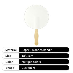 Promotion Paper Handheld Fan Outdoor Advertising Custom Portable Hand Fans With Logo - Product Image 2