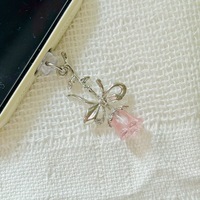 Cadeaux promotionnels tendance : Breloque Fleur Rose, Bouchon anti-poussière pour port de charge USB Type C et Micro USB de téléphone